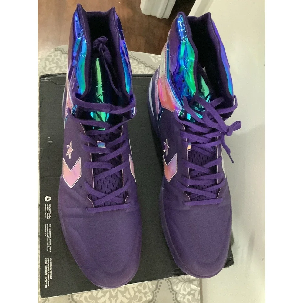 Converse ERX Impress Mens Size 18  High Top Iridescent Court Purple New